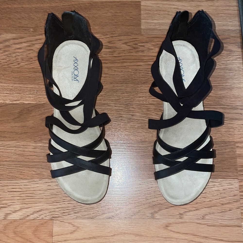 Axxiom Black Sandals - Size 9